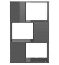 Bücherregal Raumteiler Hochglanz-Grau 60x24x94 cm Holzwerkstoff