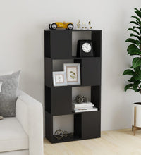 Bücherregal Raumteiler Grau 60x24x124,5 cm Holzwerkstoff