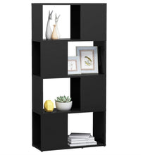 Bücherregal Raumteiler Grau 60x24x124,5 cm Holzwerkstoff