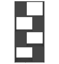 Bücherregal Raumteiler Grau 60x24x124,5 cm Holzwerkstoff