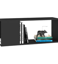 TV-Schrank Schwarz 80x24x32 cm Holzwerkstoff