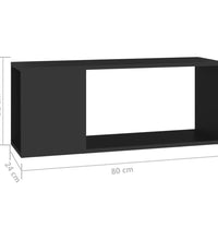 TV-Schrank Schwarz 80x24x32 cm Holzwerkstoff