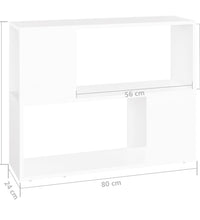 TV-Schrank Weiß 80x24x63 cm Holzwerkstoff