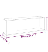 TV-Schrank Weiß 100x24x32 cm Holzwerkstoff