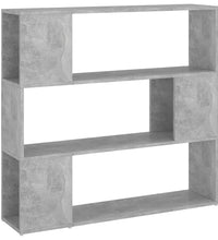 Bücherregal Raumteiler Betongrau 100x24x94 cm