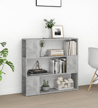 Bücherregal Raumteiler Betongrau 100x24x94 cm