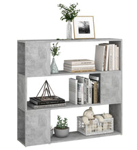 Bücherregal Raumteiler Betongrau 100x24x94 cm