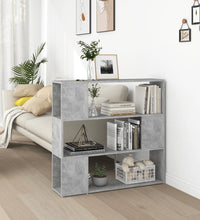 Bücherregal Raumteiler Betongrau 100x24x94 cm