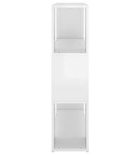 Bücherregal Raumteiler Hochglanz-Weiß 100x24x94 cm