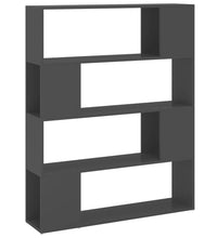 Bücherregal Raumteiler Grau 100x24x124 cm