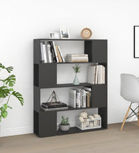 Bücherregal Raumteiler Grau 100x24x124 cm