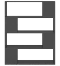 Bücherregal Raumteiler Grau 100x24x124 cm