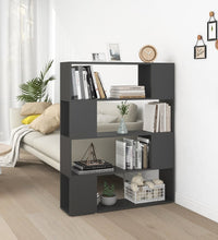 Bücherregal Raumteiler Grau 100x24x124 cm