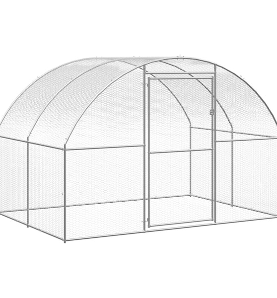 Outdoor-Hühnerstall 3x2x2 m Verzinkter Stahl