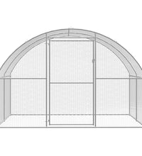 Outdoor-Hühnerstall 3x2x2 m Verzinkter Stahl