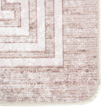 Teppich Waschbar Beige 190x300 cm Rutschfest