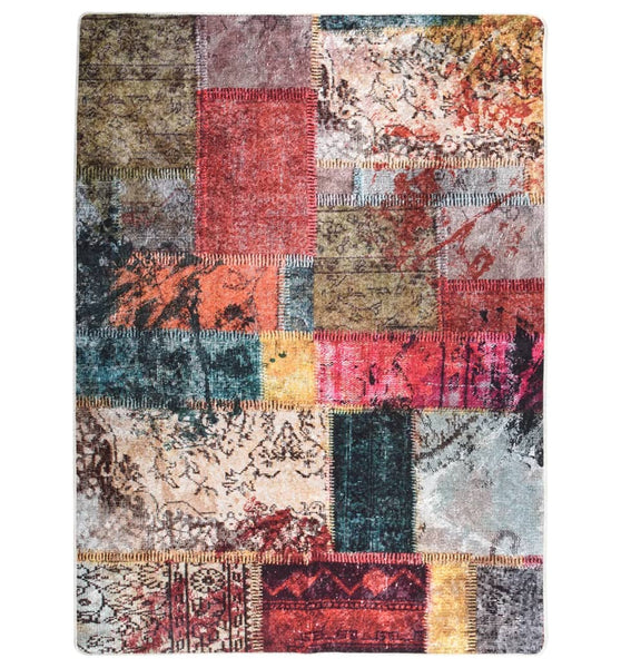 Teppich Waschbar Patchwork Mehrfarbig 120x180 cm Rutschfest