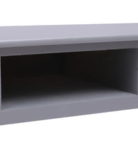 Schreibtisch Grau 108x45x76 cm Massivholz Paulownia