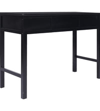 Schreibtisch Schwarz 108x45x76 cm Massivholz Paulownia