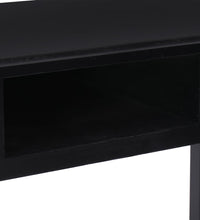 Schreibtisch Schwarz 108x45x76 cm Massivholz Paulownia