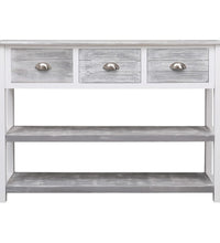 Sideboard Antik-Grau 108x30x76 cm Massivholz Paulownia