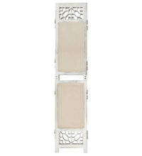 6-tlg. Raumteiler Creme 210x165 cm Stoff