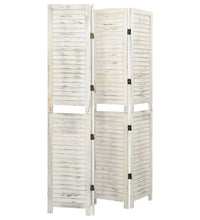 4-tlg. Raumteiler Antik-Weiß 140x165 cm Holz