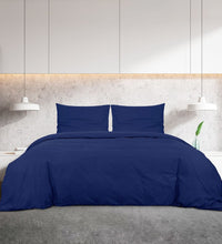 Bettwäsche-Set Marineblau 220x240 cm Leichte Mikrofaser