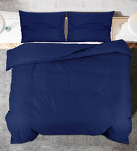 Bettwäsche-Set Marineblau 220x240 cm Leichte Mikrofaser