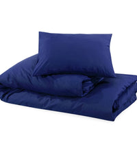 Bettwäsche-Set Marineblau 220x240 cm Leichte Mikrofaser