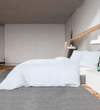 Bettwäsche-Set Weiß 200x200 cm Leichte Mikrofaser