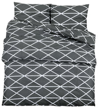 Bettwäsche-Set Grau 200x220 cm Baumwolle
