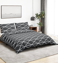 Bettwäsche-Set Grau 200x220 cm Baumwolle