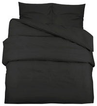 Bettwäsche-Set Schwarz 240x220 cm Baumwolle