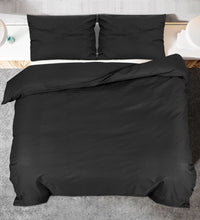Bettwäsche-Set Schwarz 240x220 cm Baumwolle