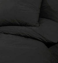 Bettwäsche-Set Schwarz 240x220 cm Baumwolle