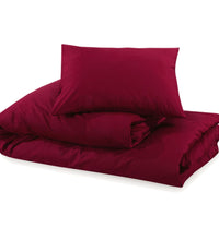Bettwäsche-Set Bordeauxrot 200x200 cm Baumwolle