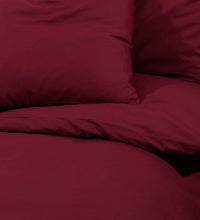 Bettwäsche-Set Bordeauxrot 200x200 cm Baumwolle