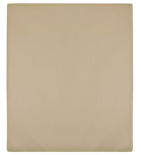 Spannbettlaken Jersey Taupe 90x200 cm Baumwolle