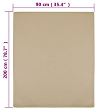 Spannbettlaken Jersey Taupe 90x200 cm Baumwolle