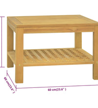 Couchtisch 60x60x40 cm Massivholz Teak