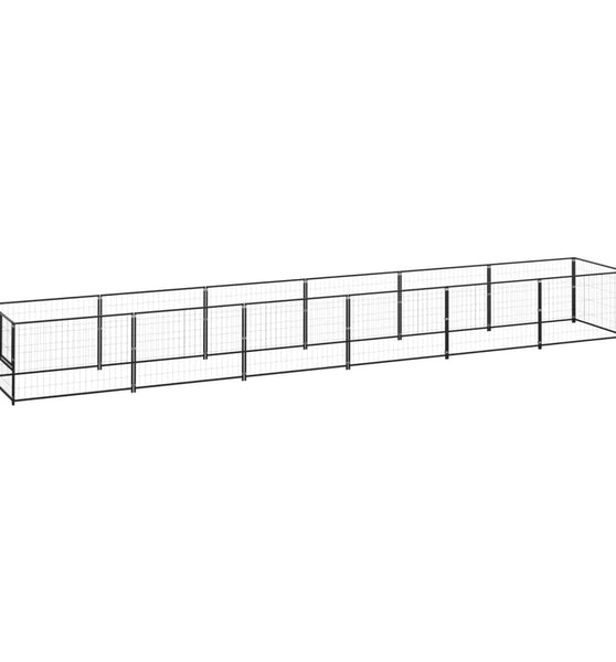 Hundezwinger Schwarz 6 m² Stahl
