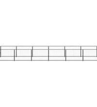 Hundezwinger Schwarz 6 m² Stahl