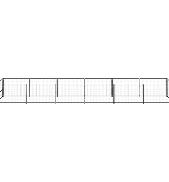 Hundezwinger Schwarz 6 m² Stahl