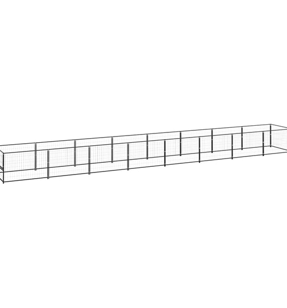 Hundezwinger Schwarz 8 m² Stahl