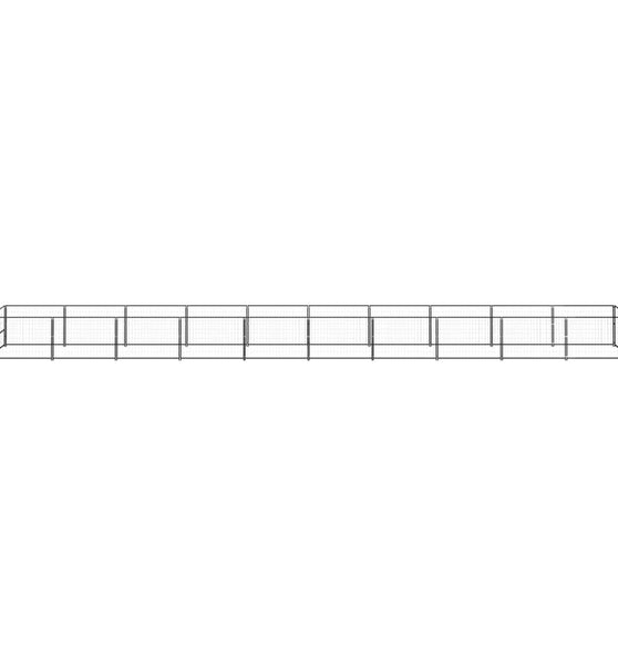 Hundezwinger Schwarz 10 m² Stahl
