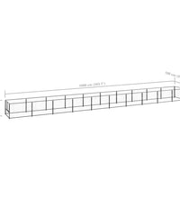 Hundezwinger Schwarz 10 m² Stahl