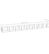 Hundezwinger Silbern 9 m² Stahl