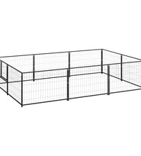 Hundezwinger Schwarz 6 m² Stahl