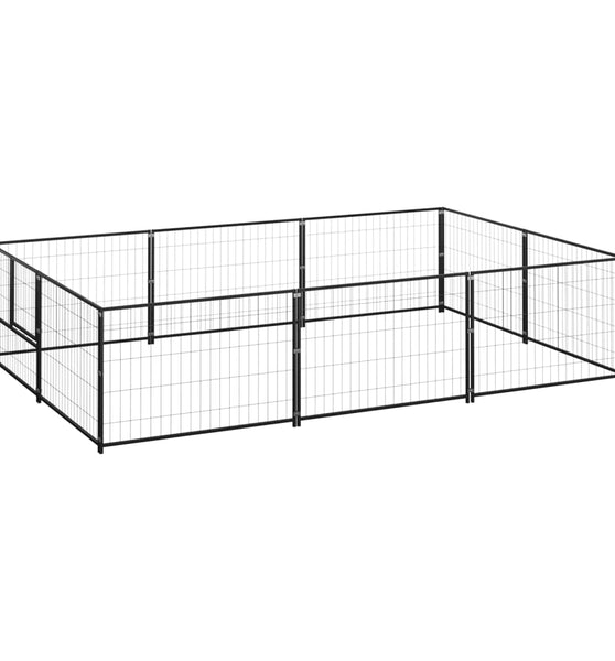 Hundezwinger Schwarz 6 m² Stahl